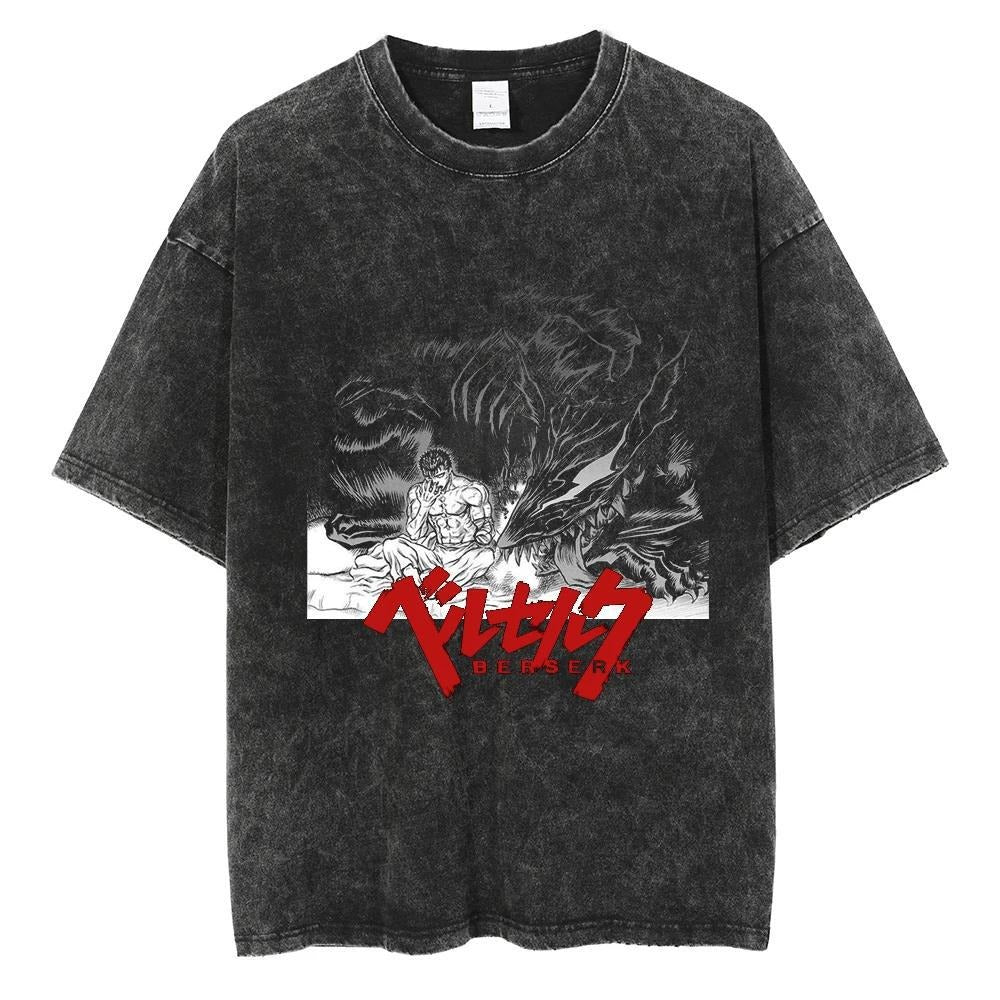 T-shirt noir imprimé streetwear