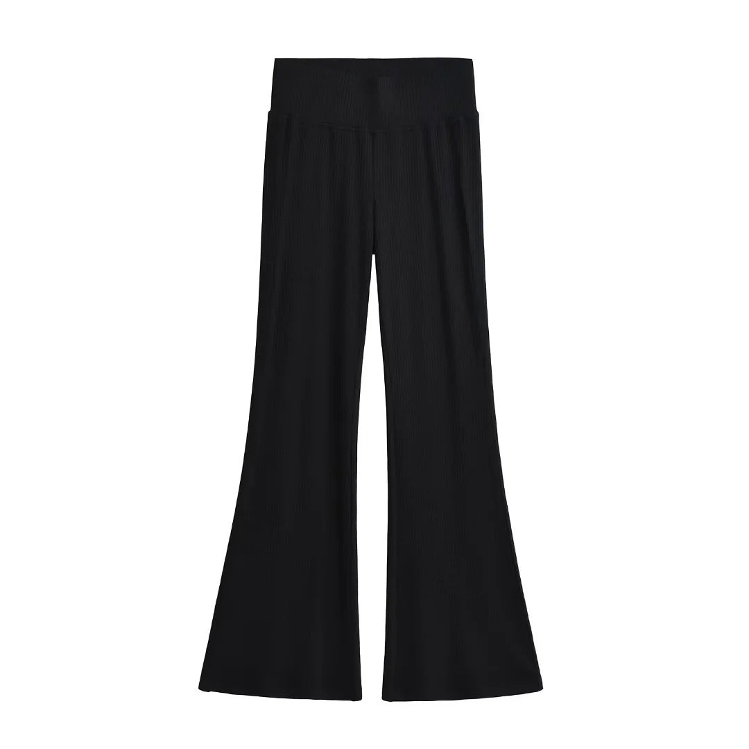 Pantalon évasé en maille