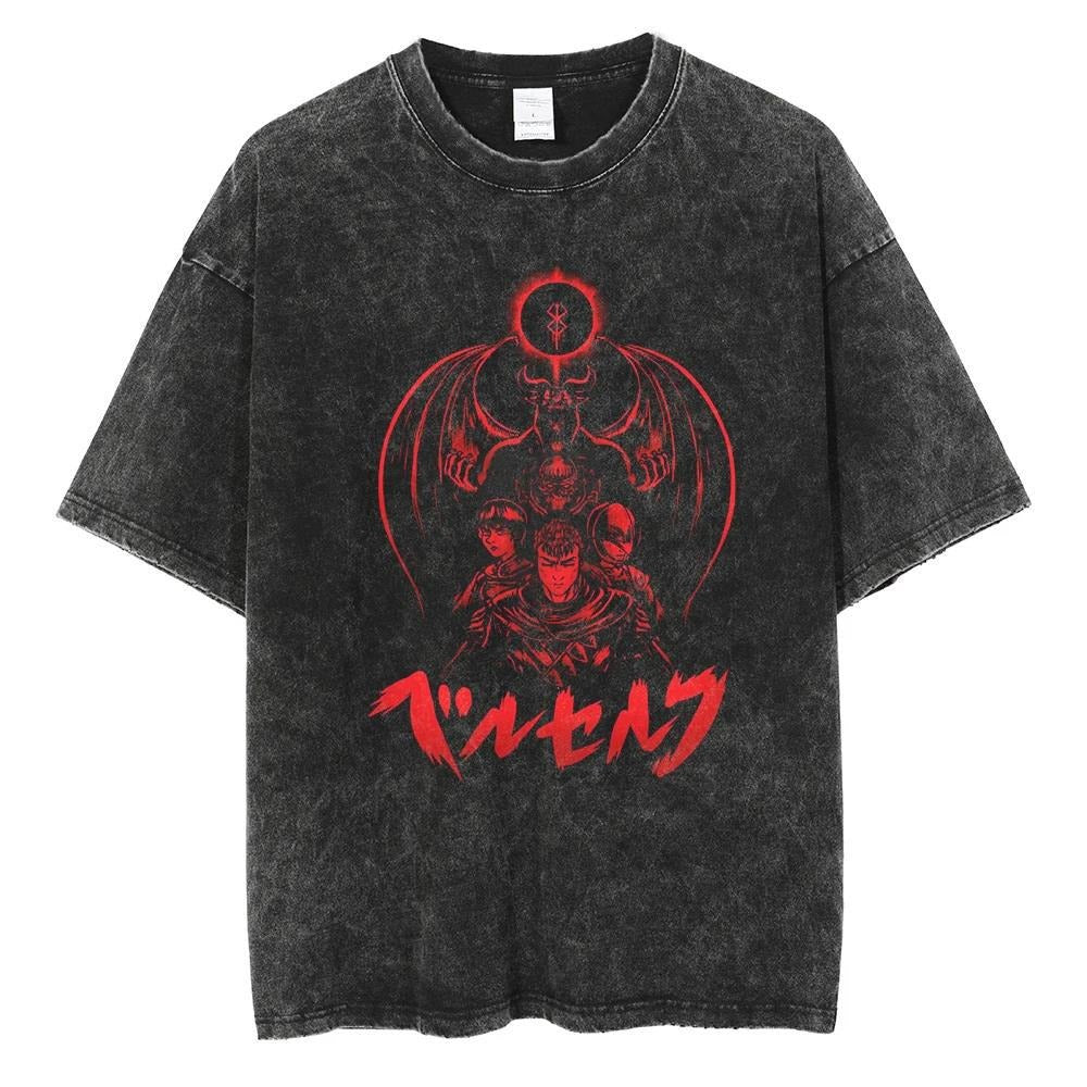 T-shirt noir imprimé streetwear