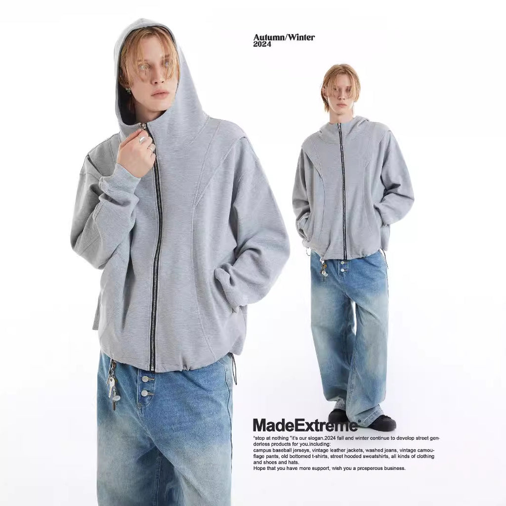 Hoodie ample zippé