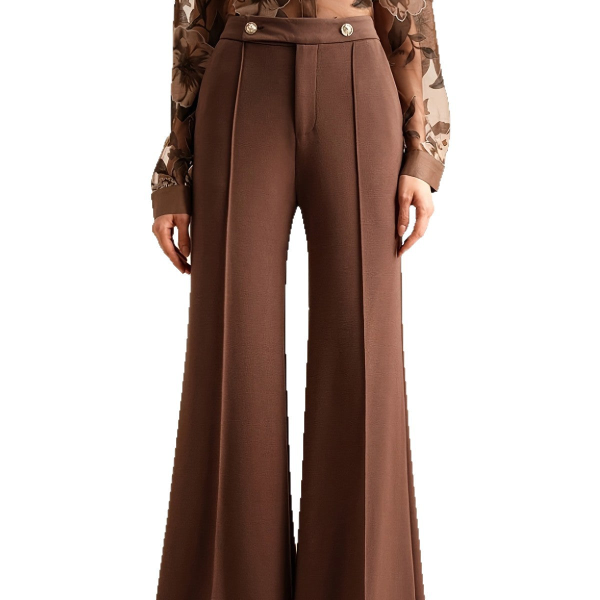 Pantalon ample taille haute