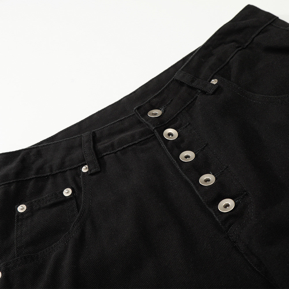 Micro pull denim pants