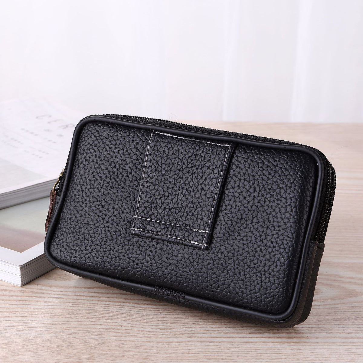 Pochette ceinture zippée en similicuir
