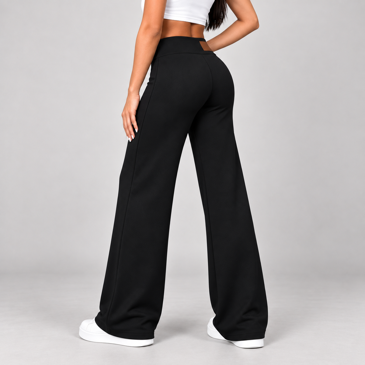 Pantalon noir évasé