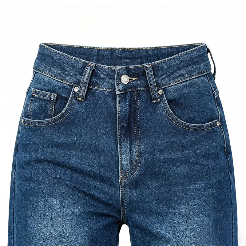 Jean large à revers