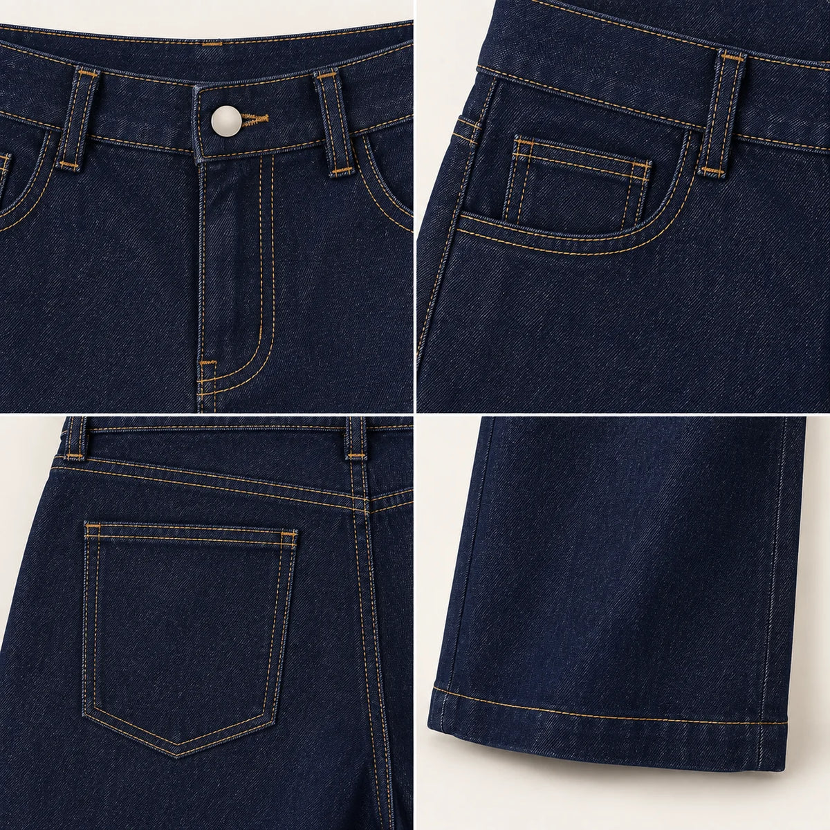 Jean large bleu multipoche