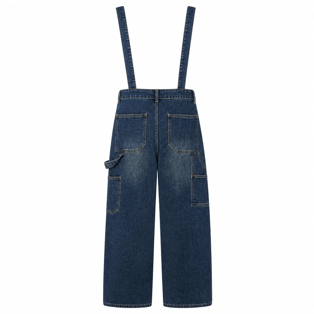 Salopette large en denim