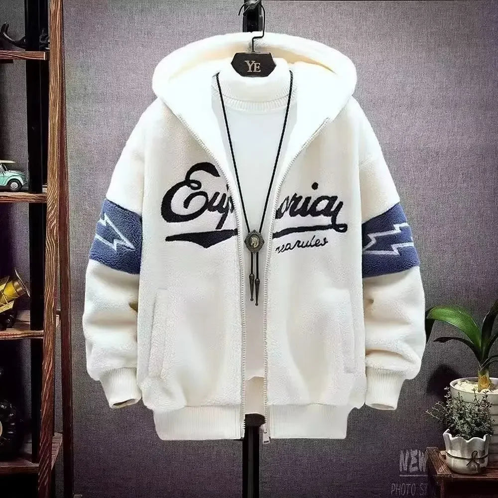 Veste ample à capuche zippée