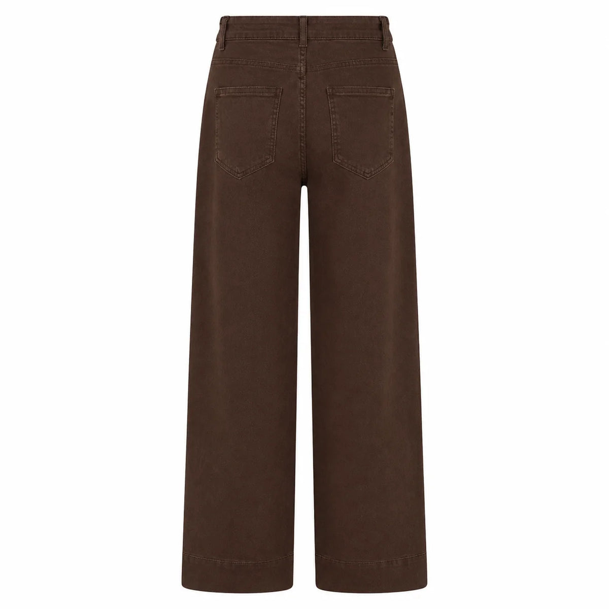Jean large marron surpiqué