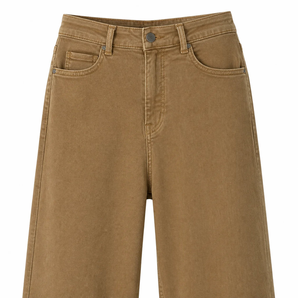 Jean large kaki délavé