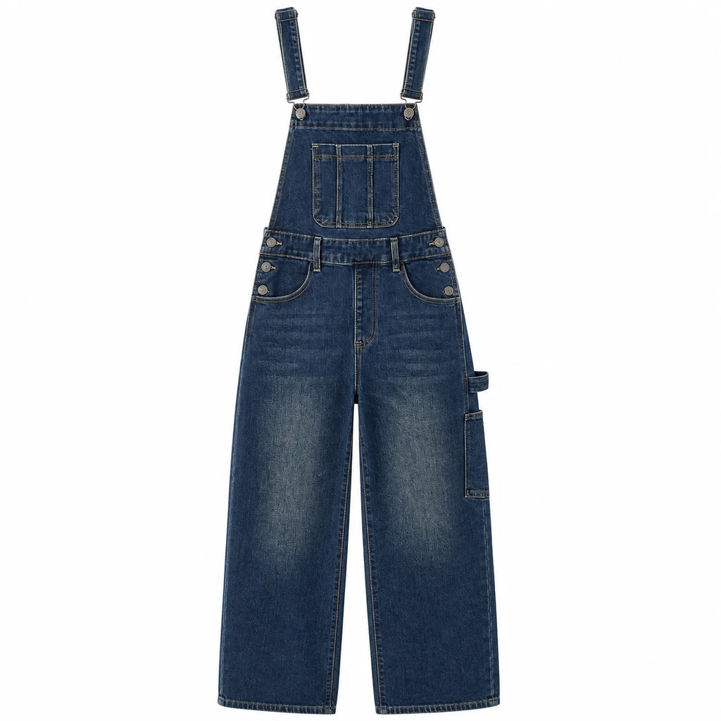 Salopette large en denim