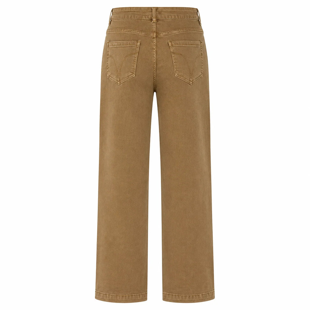 Jean large kaki délavé