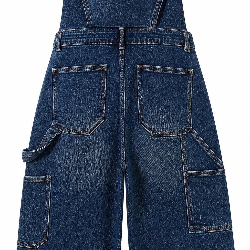 Salopette large en denim