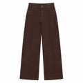 Jean large marron surpiqué