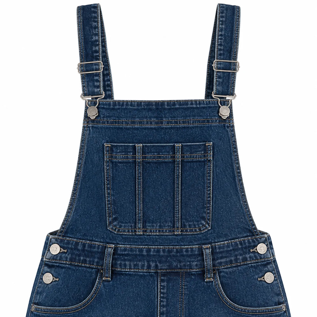Salopette large en denim