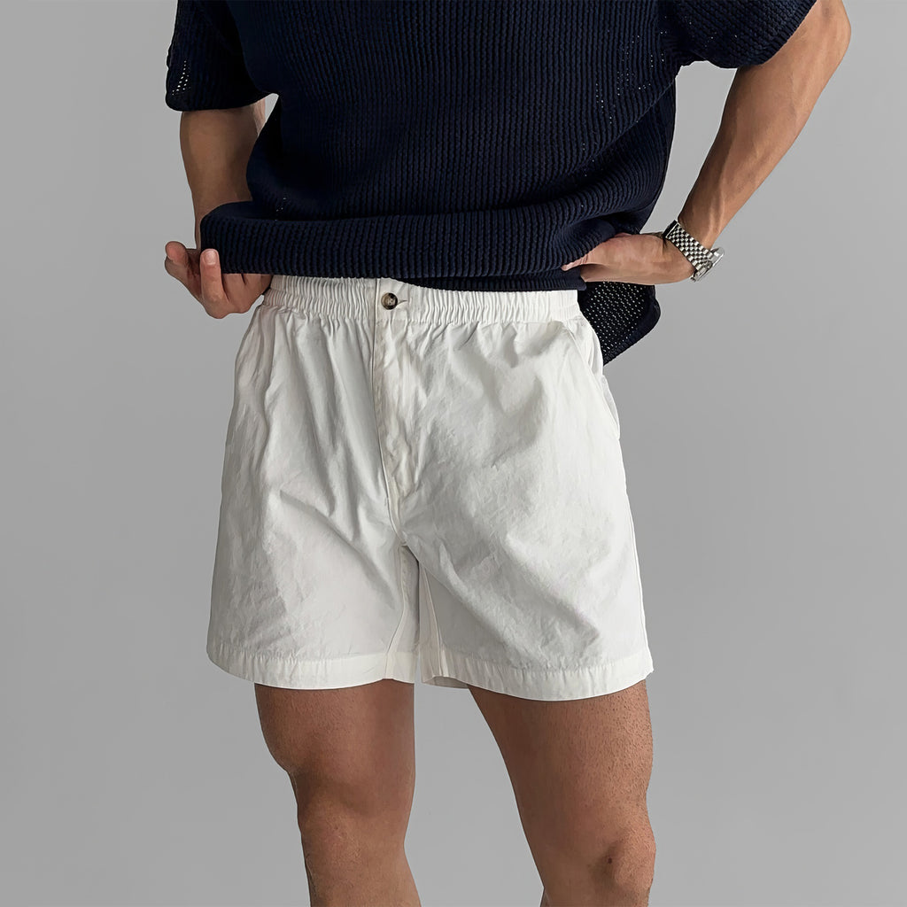 Short droit à taille élastique