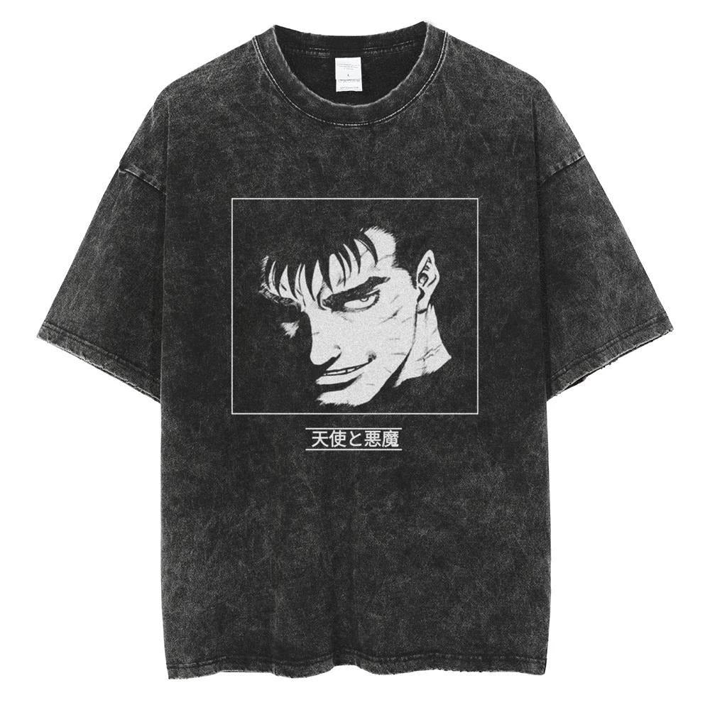 T-shirt noir imprimé streetwear