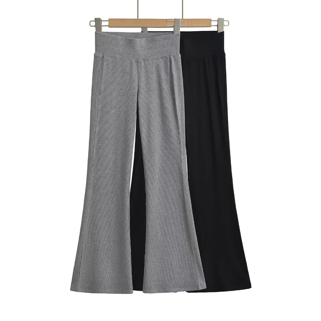 Pantalon évasé en maille