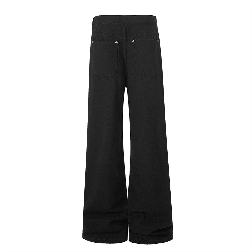 Micro pull denim pants