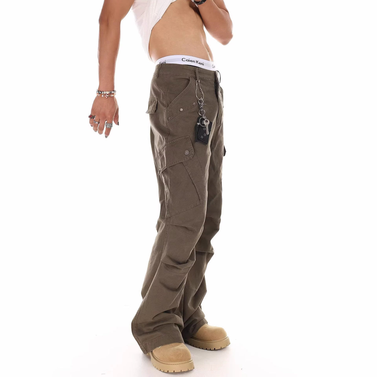 Pantalon cargo ample