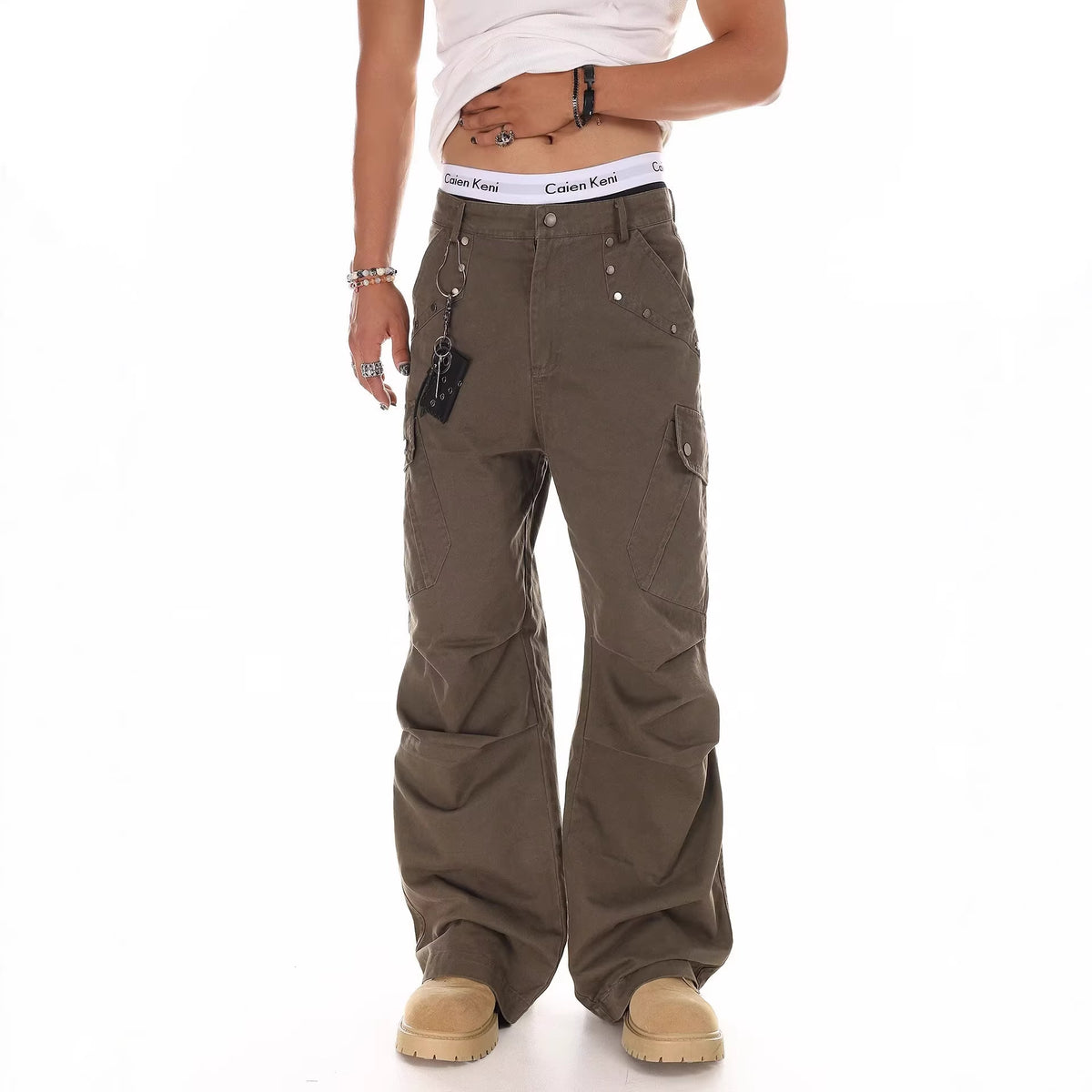 Pantalon cargo ample