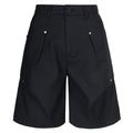 Pleated Casual Shorts for Men Cleanfit Cool Wide-leg  Pants Personality