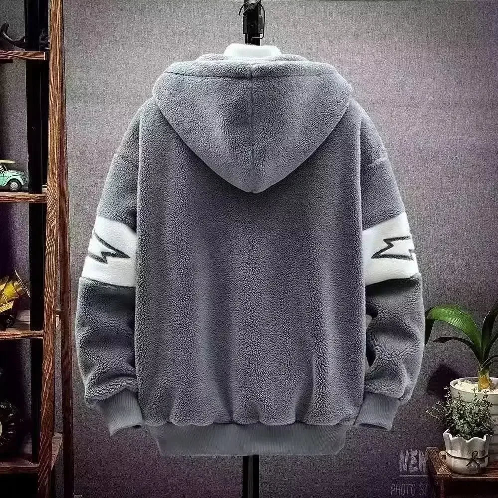 Veste ample à capuche zippée