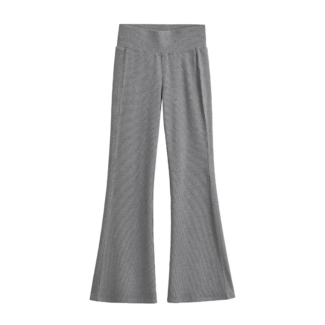 Pantalon évasé en maille