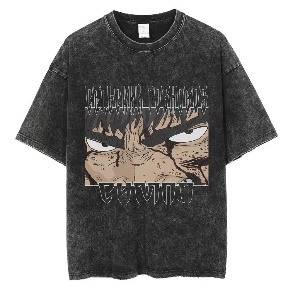 T-shirt noir imprimé streetwear
