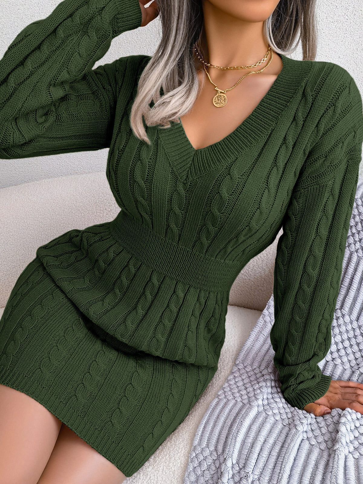 Robe pull torsadée