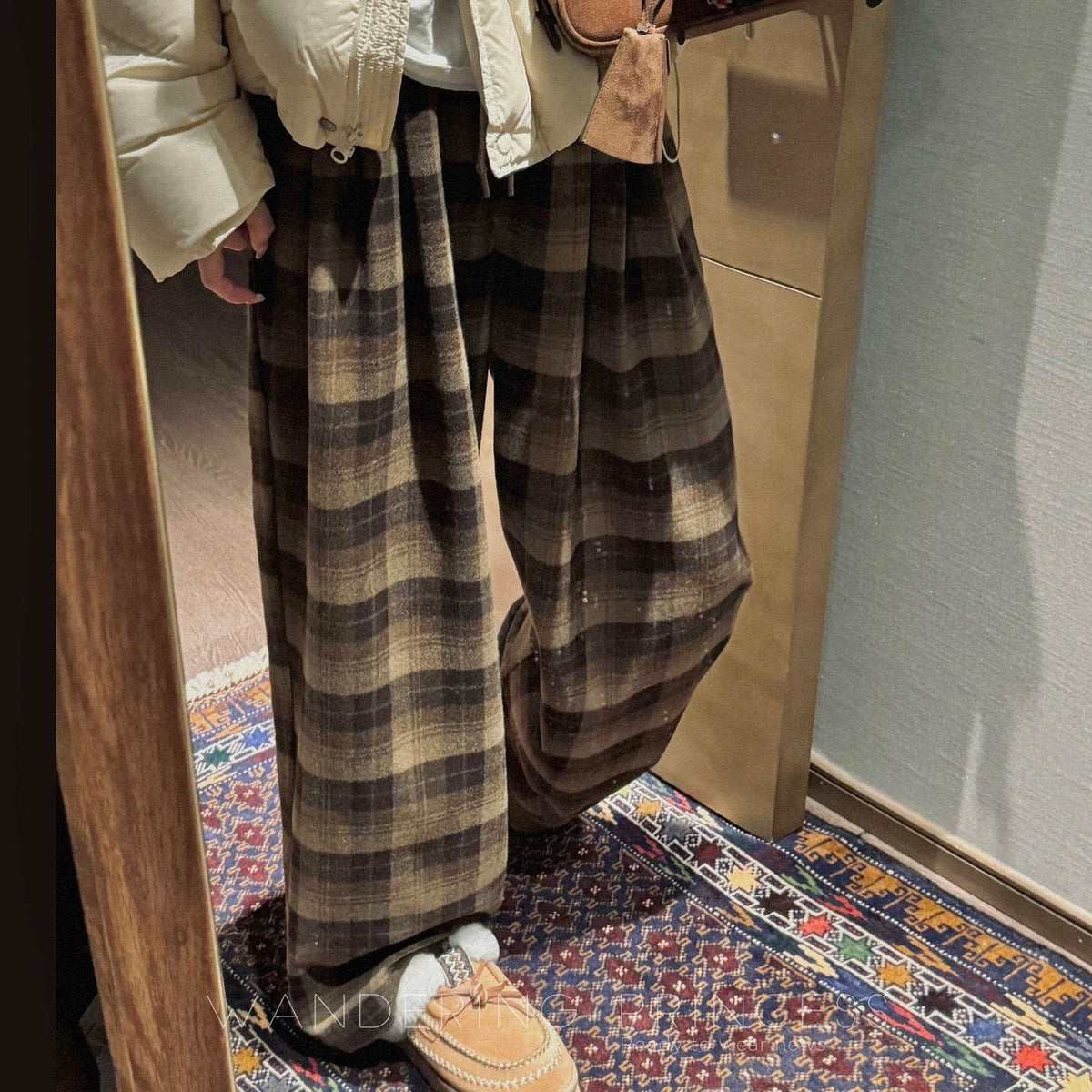Pantalon doublé polaire taille haute
