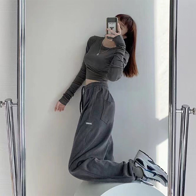 Jogging ample taille haute