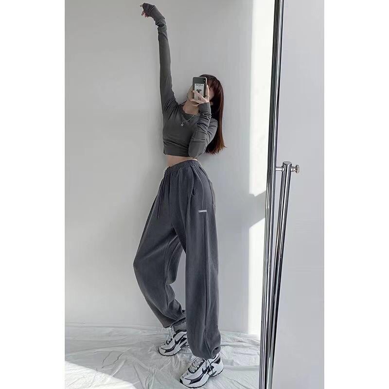 Jogging ample taille haute