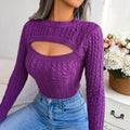 Pull torsadé ajouré