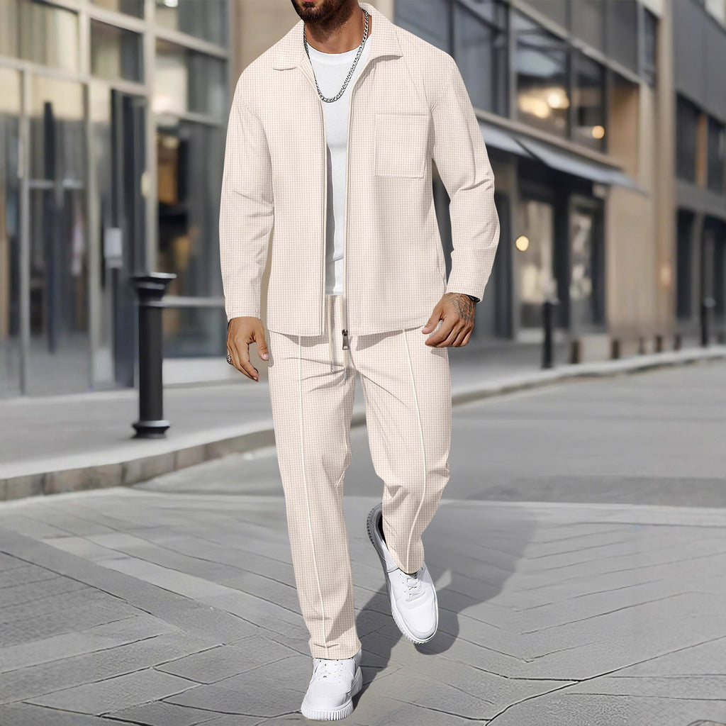 Ensemble veste texturée et pantalon