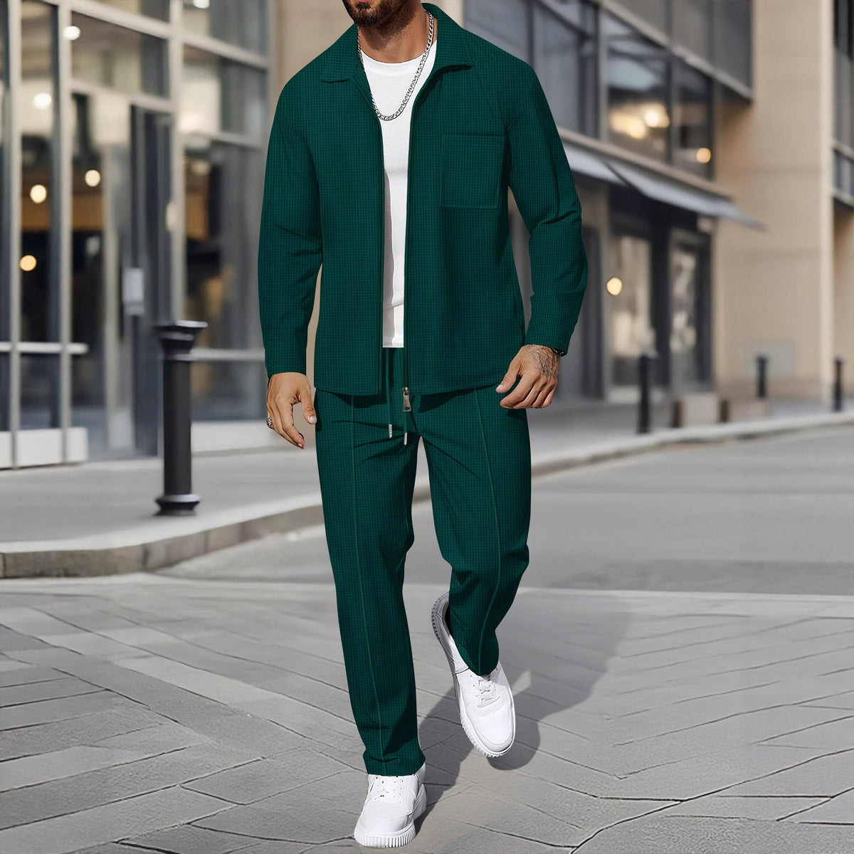 Ensemble veste texturée et pantalon
