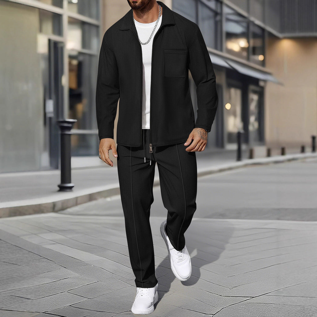 Ensemble veste texturée et pantalon