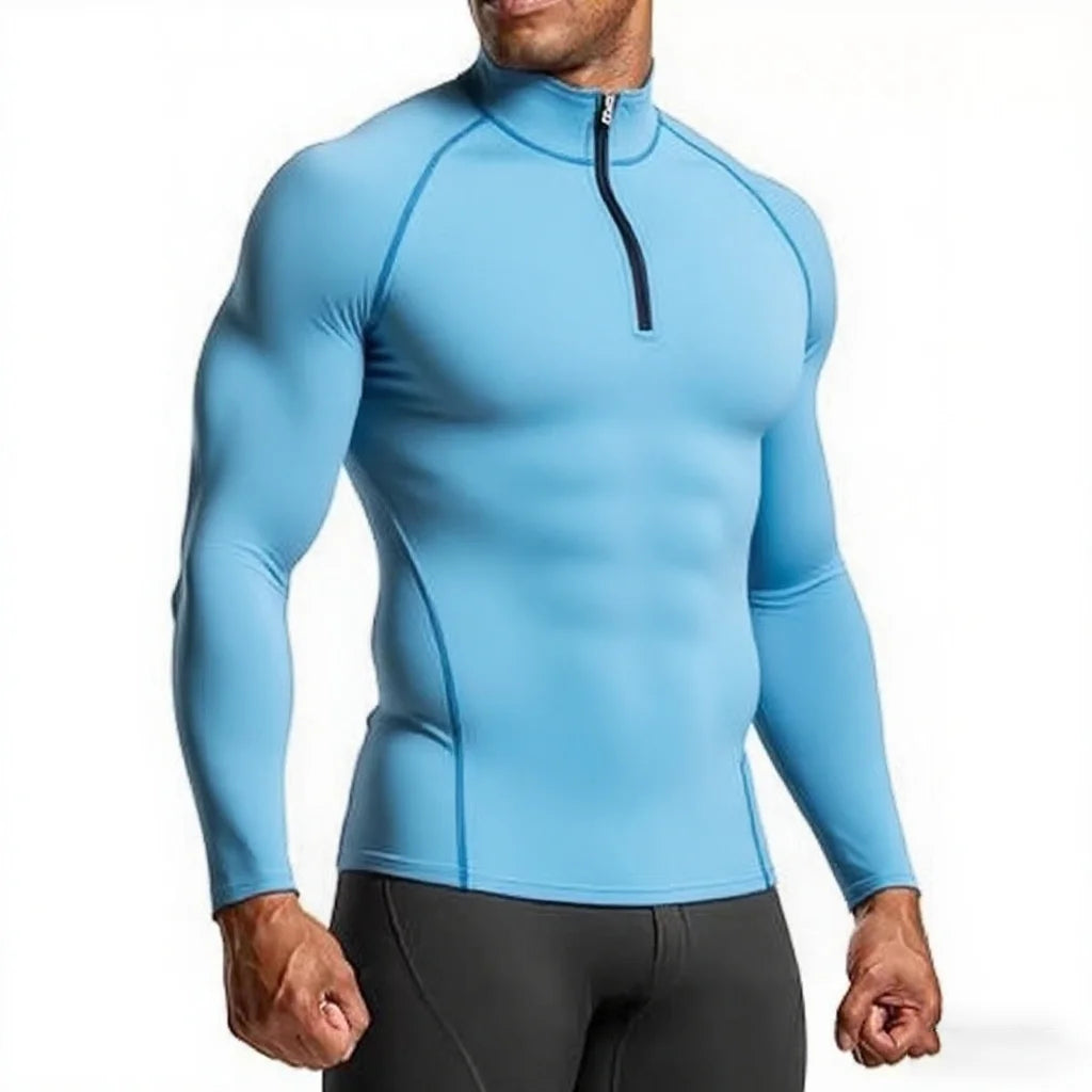 Haut de sport ajusté manches longues