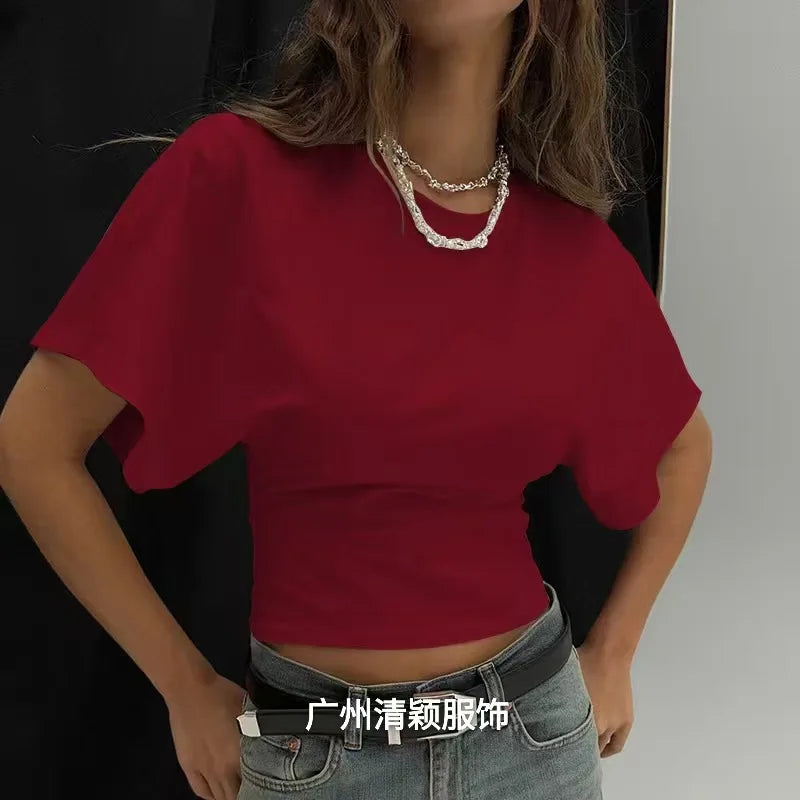 T-shirt ample à taille cintrée