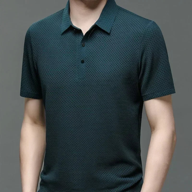 Polo uni en maille légère
