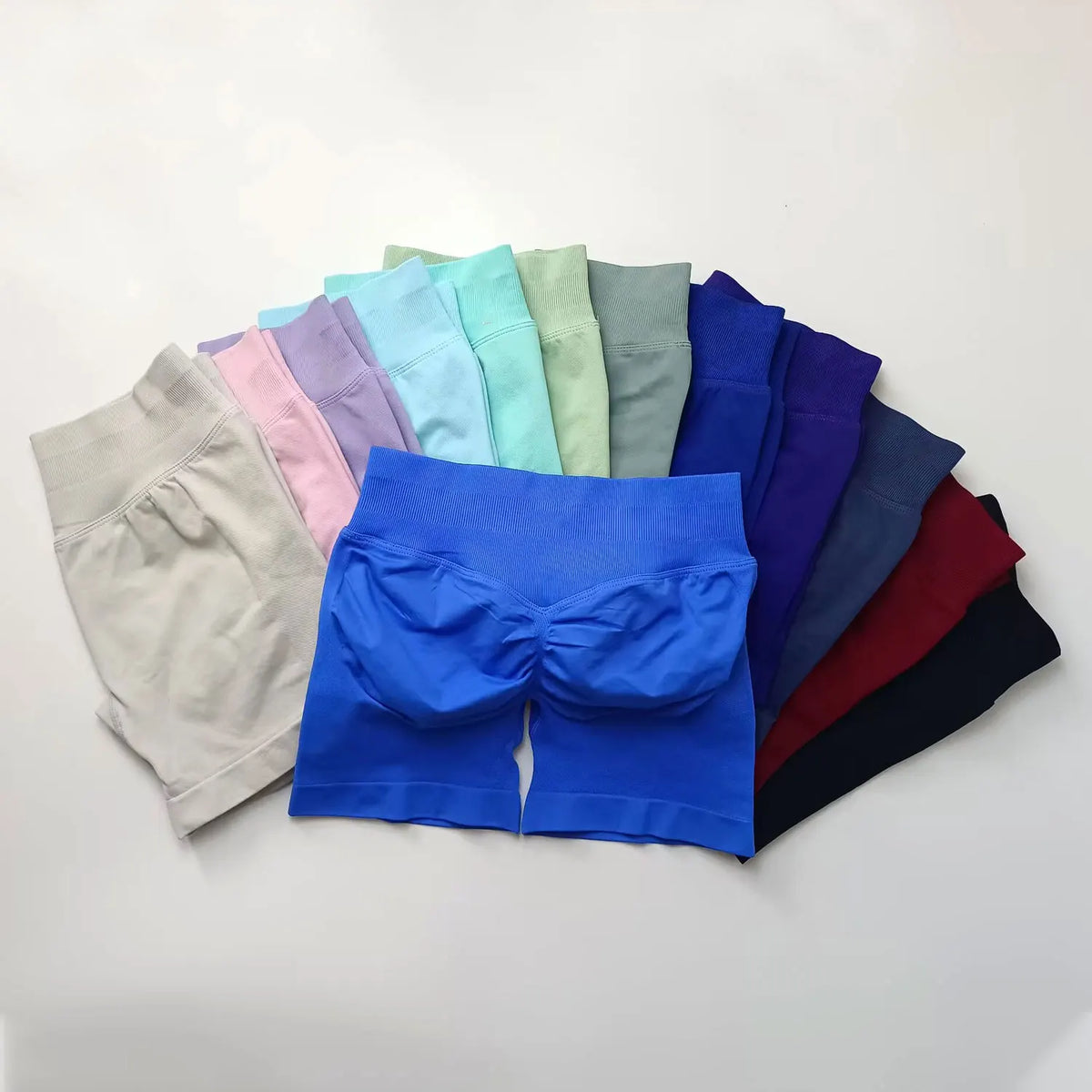 Short de sport côtelé sans coutures