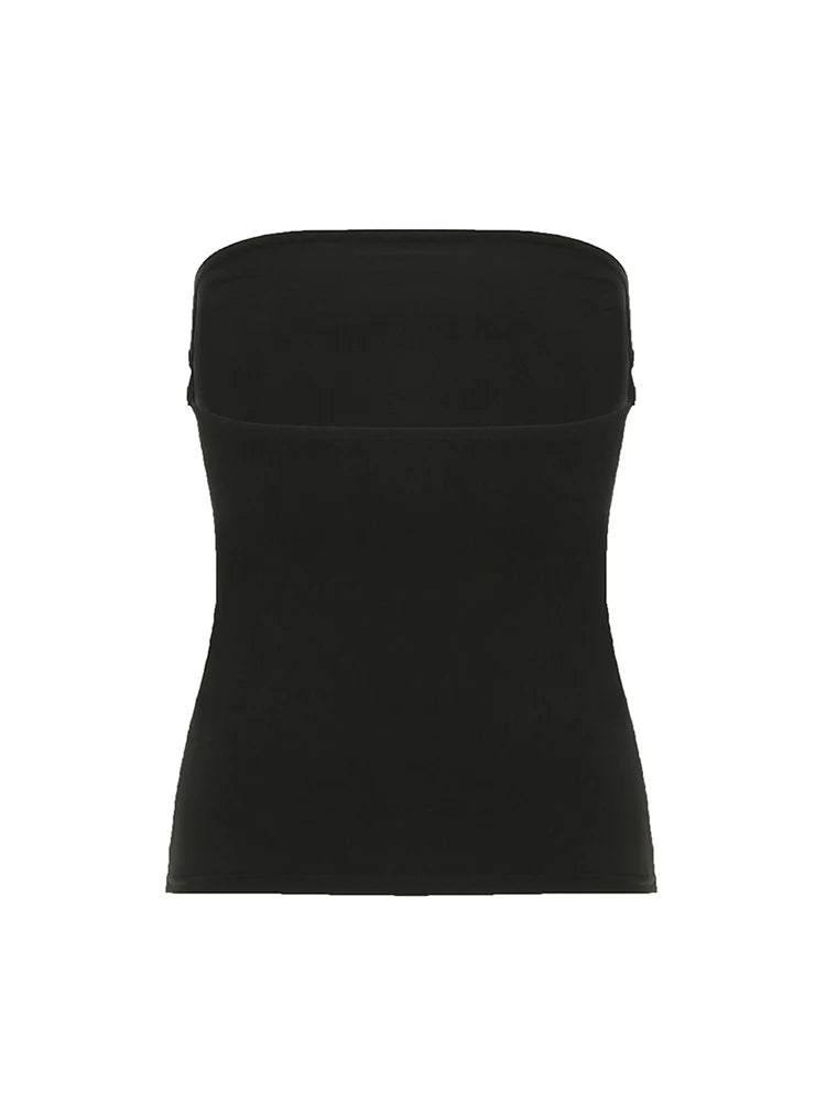 Top bandeau noir imprimé