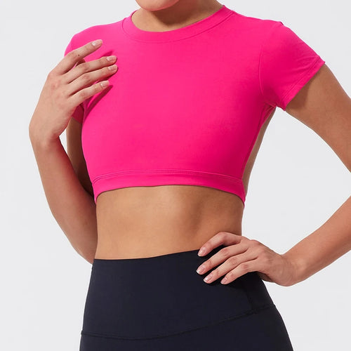 Crop top de sport dos nu