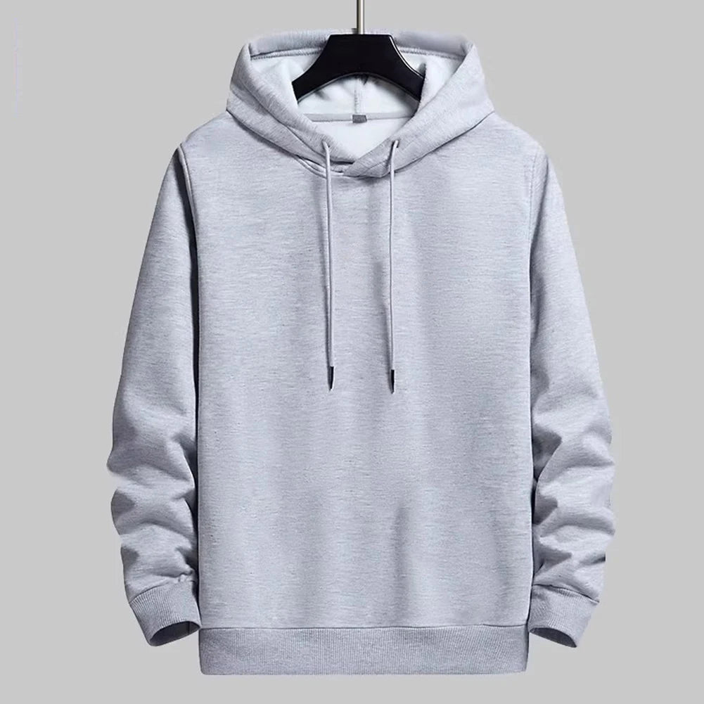 Sweat à capuche uni molletonné