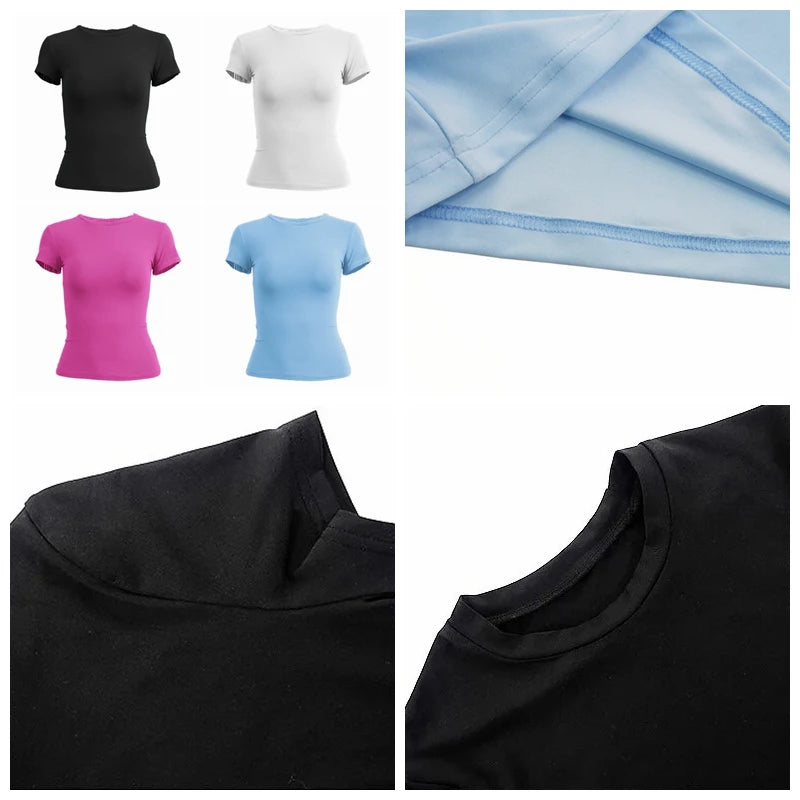 T-shirt ajusté col rond