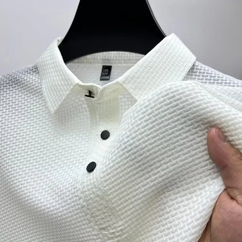 Polo uni en maille légère