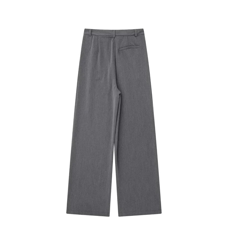 Pantalon large taille haute