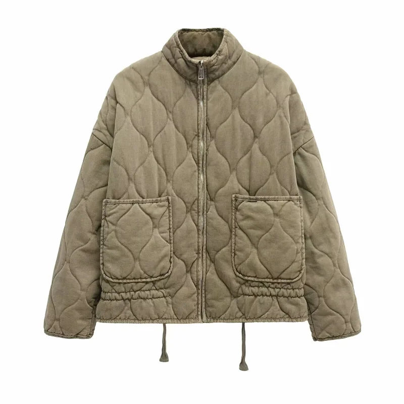 Veste matelassée col montant