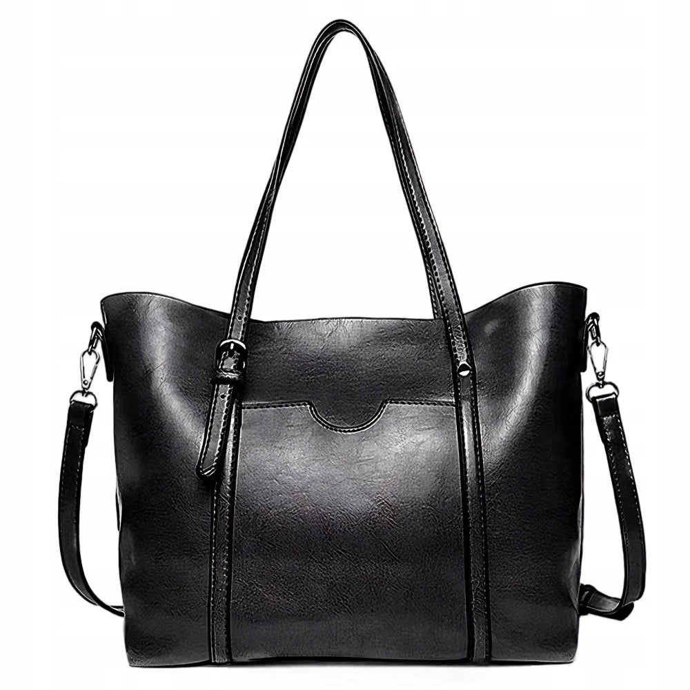 Sac cabas noir zippé