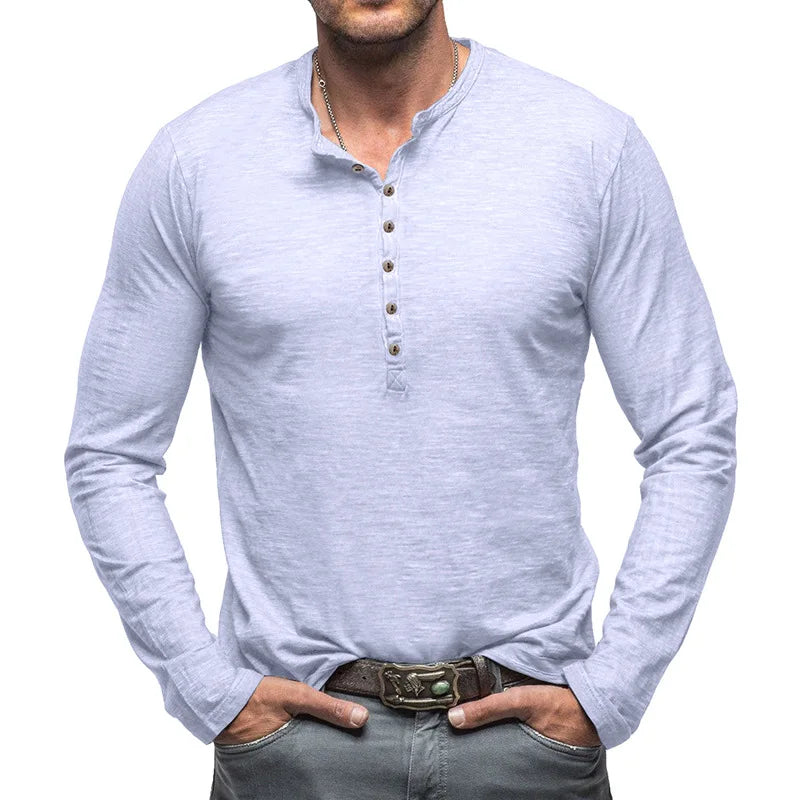 T-shirt Henley en coton